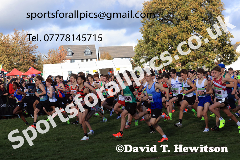 Mens Under-17s 2025 National Cross Country Relays, Berry Hill Park, Mansfield. Photo: David T. Hewitson/Sports for All Pics